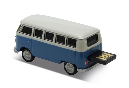 USBフラッシュメモリーVW Classical Bus Blue Rear Sid